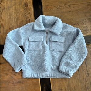 Abercrombie Kids Cozy Blue Sherpa Pullover